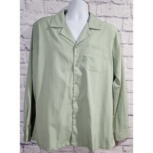 COOFANDY Mint Green Button Down Long Sleeves Shirt Large NWOTS